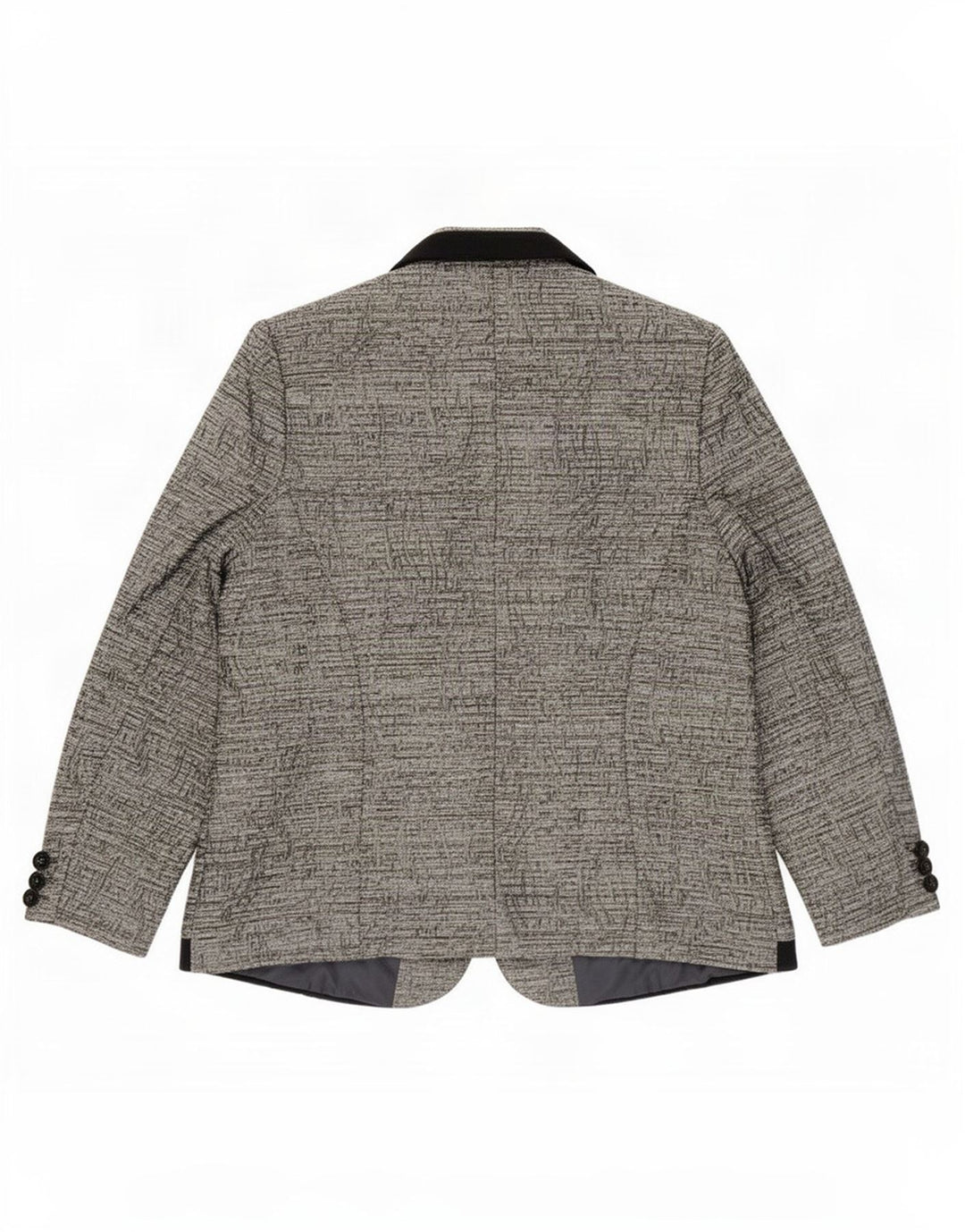 Giacca blazer vintage da donna a 1 bottone IT 54 3XL Grigio Paisley
