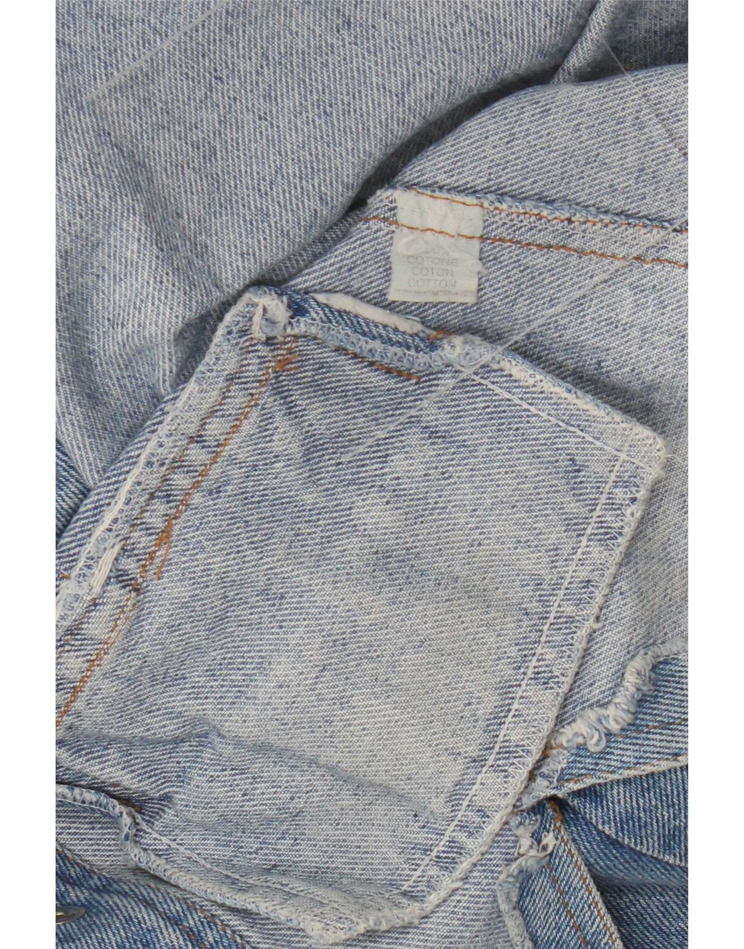 Giacca di jeans militare vintage da donna IT 46 grande in cotone blu