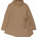 Maglione maglione a collo alto da donna Phase Eight UK 14 Large Beige Viscosa