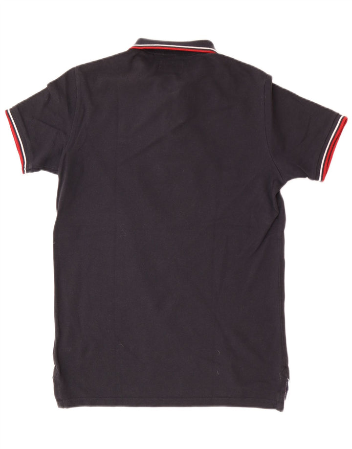 Polo da uomo Regular Fit Superdry Small in cotone blu navy