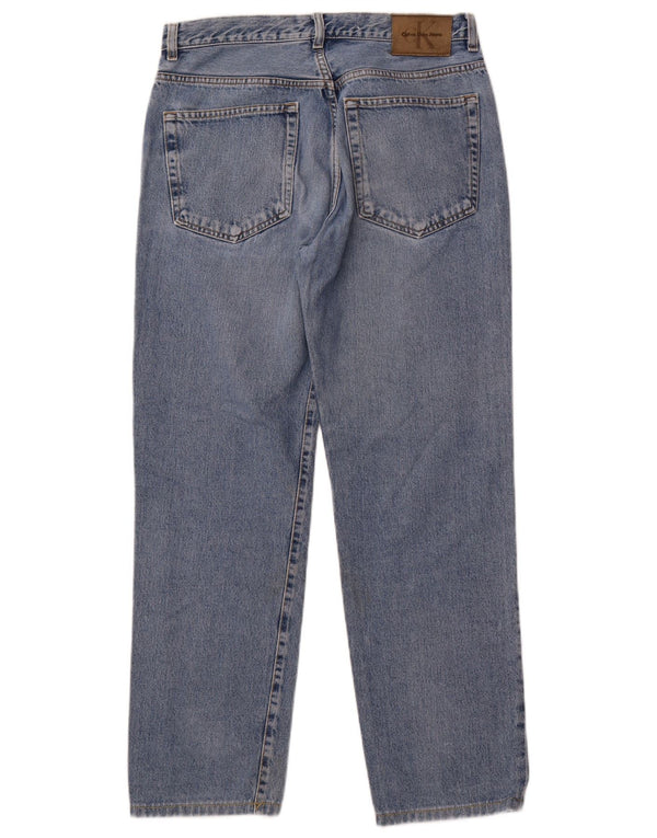 Jeans a vita alta da donna Calvin Klein W33 L29 cotone blu