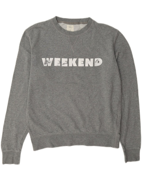 Felpa grafica da weekend da donna Marks & Spencer UK 14 Grigio medio