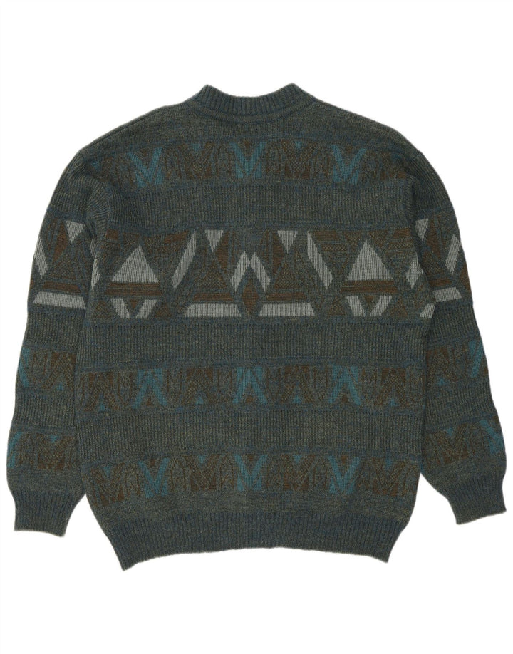 DRALON Maglione cardigan da uomo Poliacrilico geometrico multicolore medio