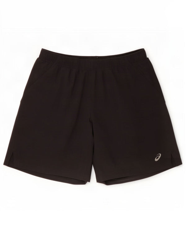 Pantaloncini sportivi da uomo Asics piccoli in poliestere nero