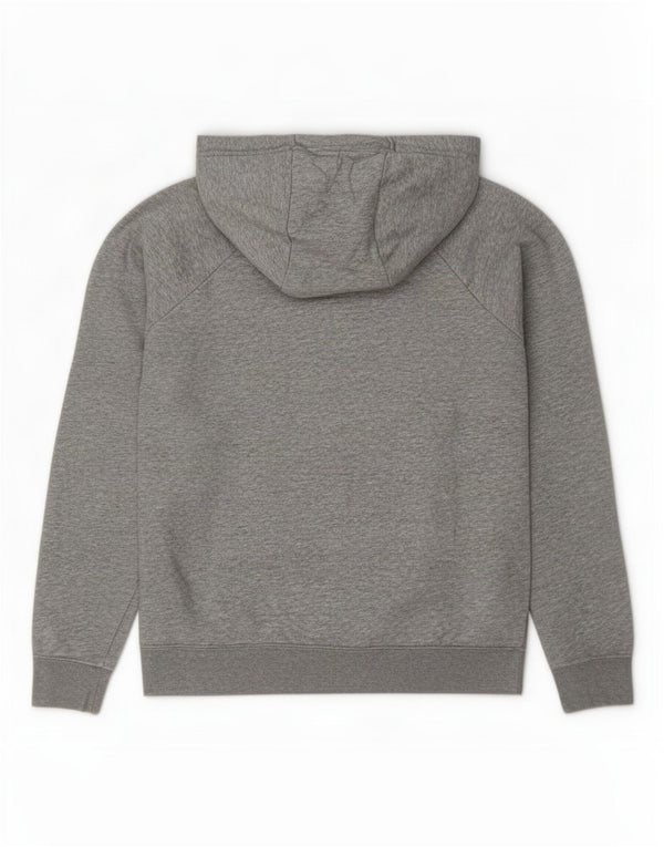 Felpa con cappuccio grafica da donna Nike UK 14 cotone screziato grigio medio