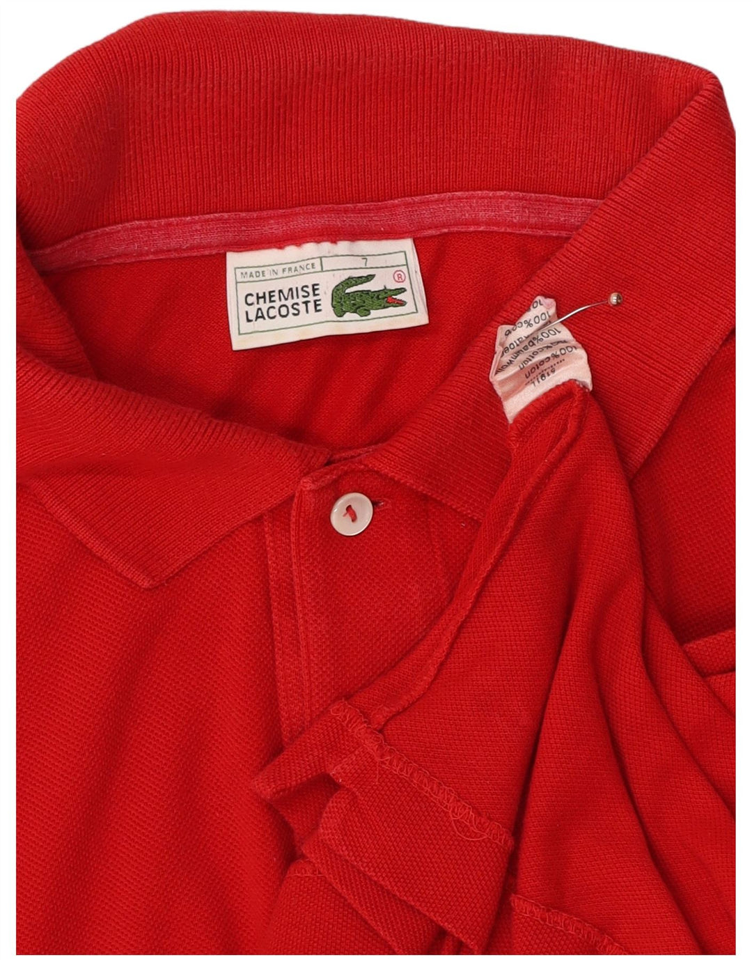 Polo da uomo LACOSTE taglia 7 2XL cotone rosso