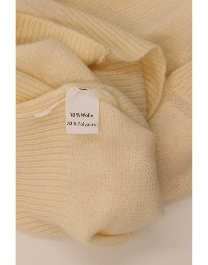 Canotta vintage da uomo in lana beige medio