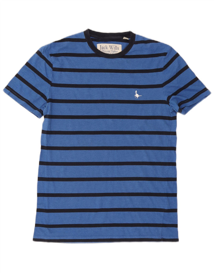 JACK WILLS T-shirt da uomo Top piccola in cotone a righe blu