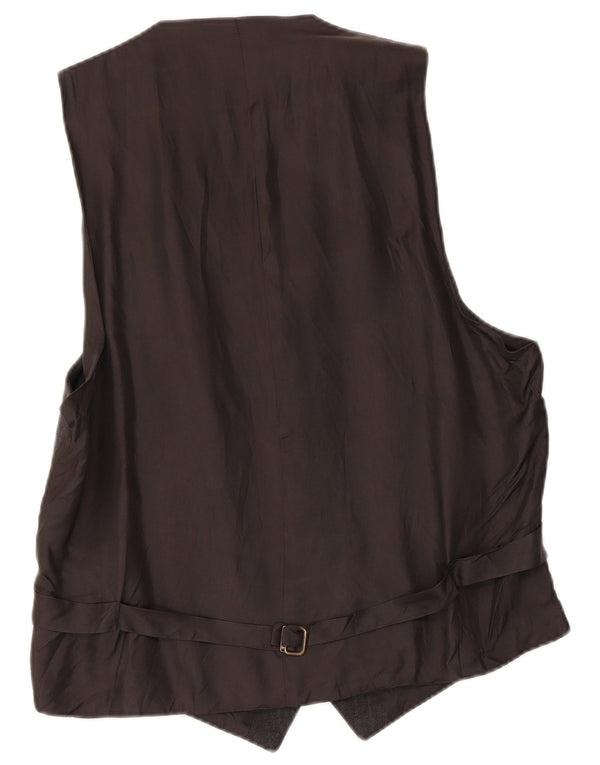 Gilet Vintage da Uomo IT 52 Gessato Grande Grigio