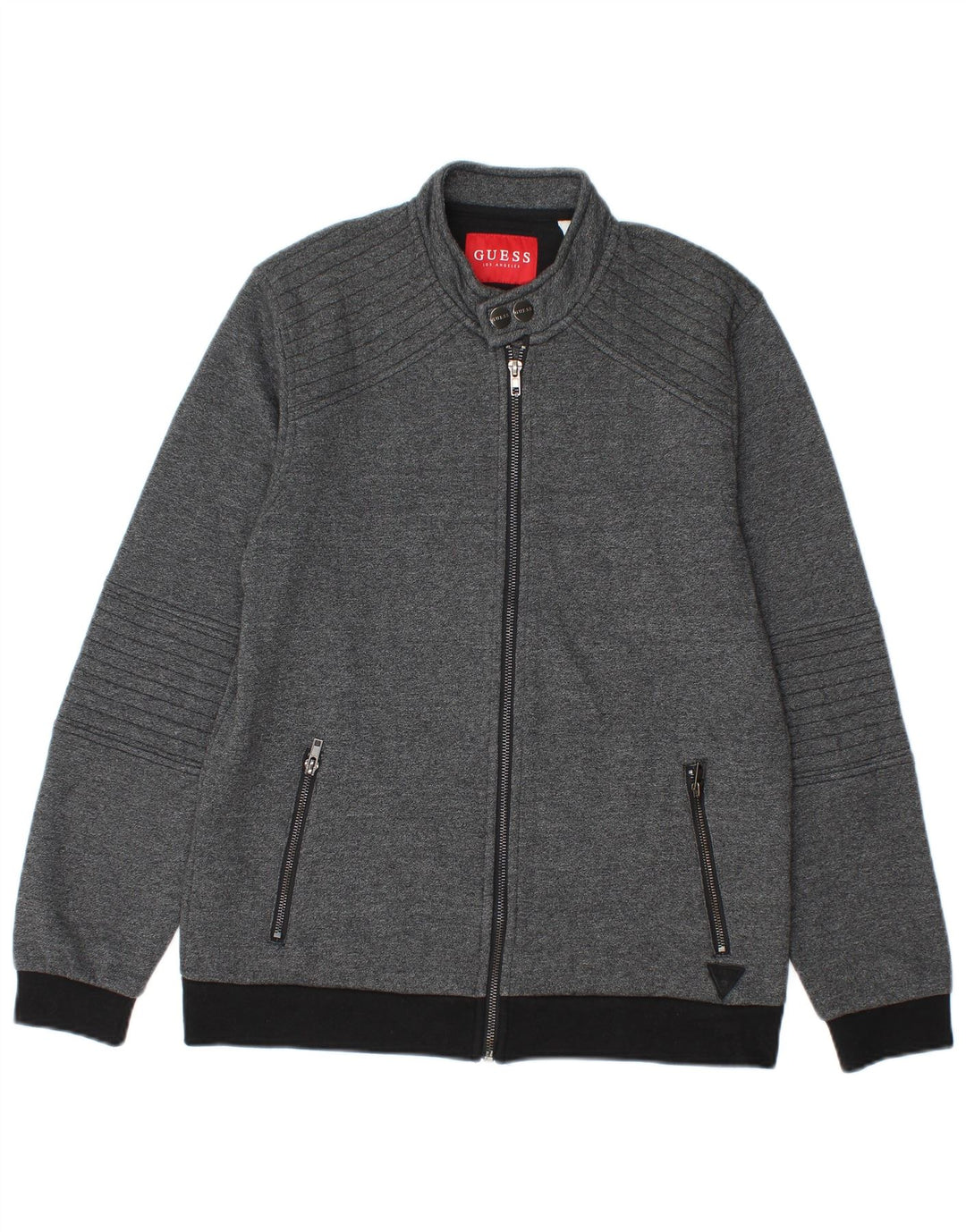 Giubbotto bomber da uomo Guess UK 34 XS in cotone color block grigio