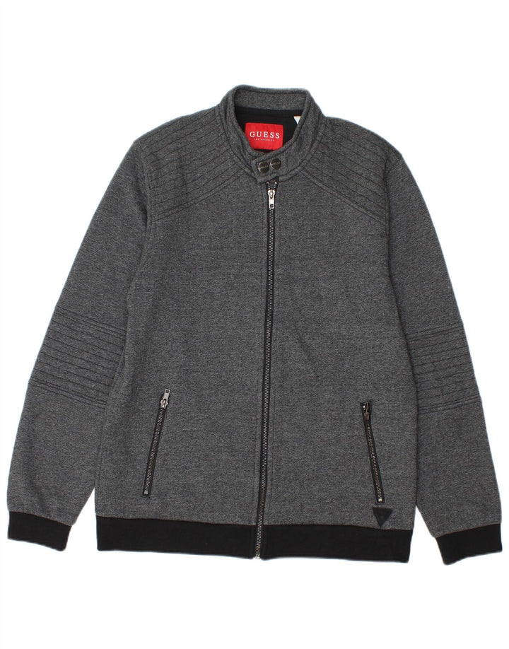 Giubbotto bomber da uomo Guess UK 34 XS in cotone color block grigio