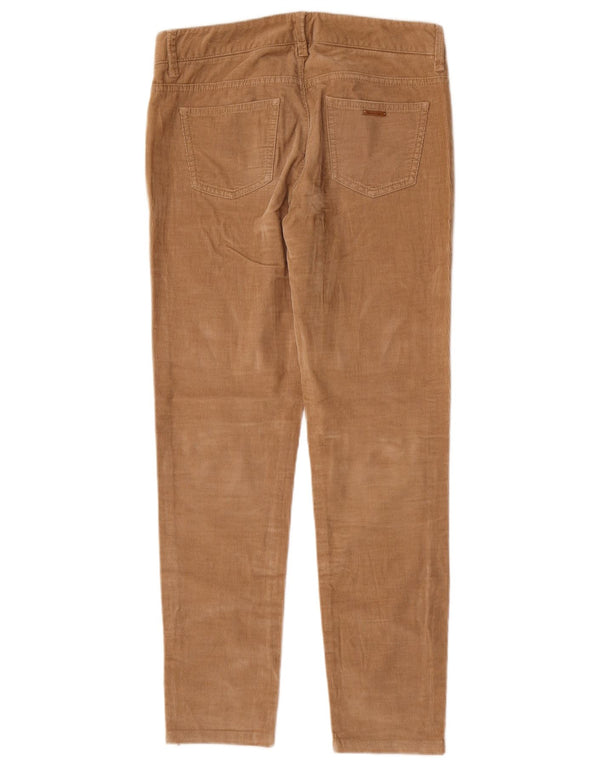 Pantaloni slim da donna in velluto a coste Massimo Dutti EU 38 Small W28 L29 Beige