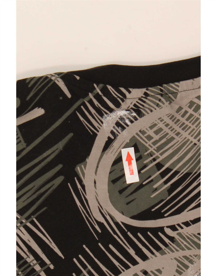 T-shirt grafica da uomo con motivo astratto Puma, taglia grande, in cotone nero