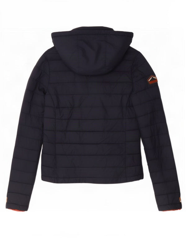 Giacca imbottita con cappuccio da donna Superdry UK 6 XS poliestere blu navy