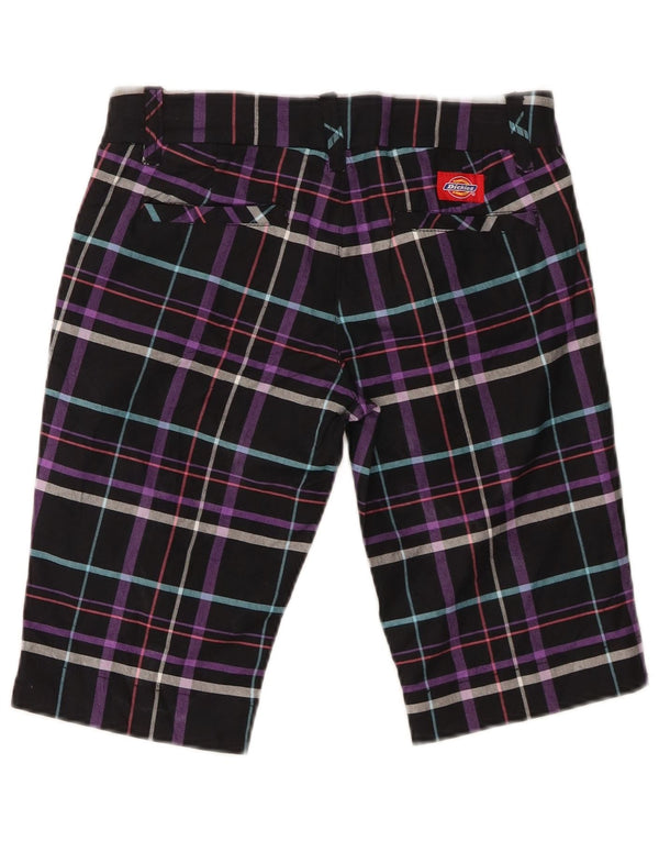 Pantaloncini chino bermuda da donna Dickies US 3 XS W28 cotone a quadri neri