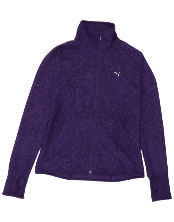 Giacca da tuta da donna PUMA UK 14 Grande poliestere con stampa animalier viola