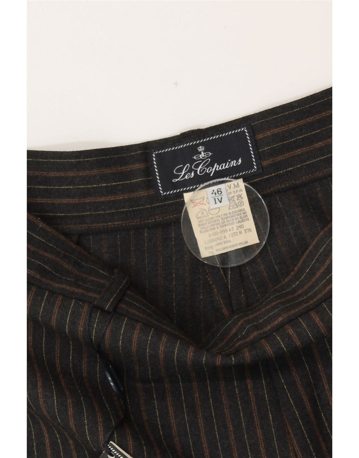 Pantaloni casual a vita alta da donna LES COPAINS IT 46 Large W30 L33 Nero