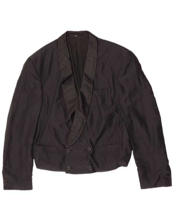 Studio Coletti Giacca blazer doppiopetto da uomo UK 38 media nera