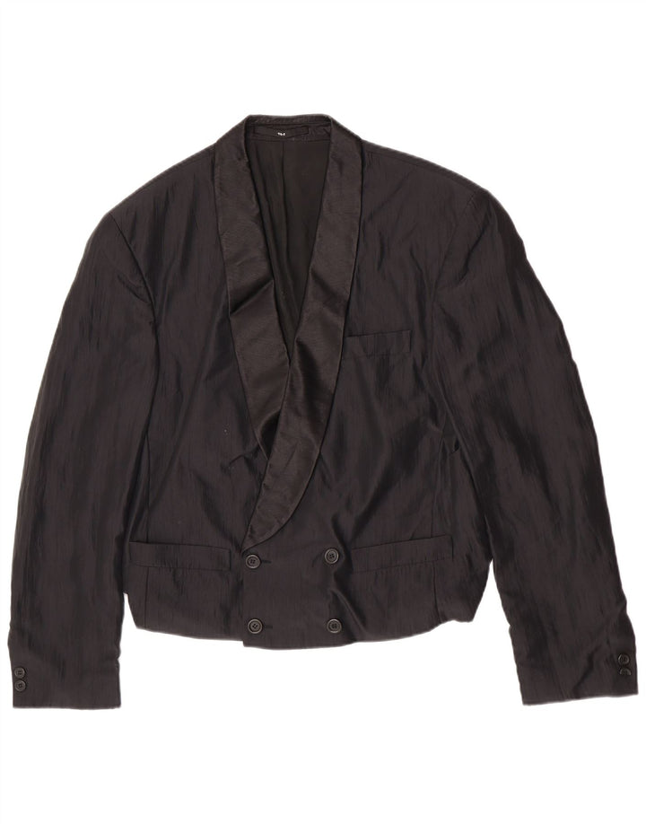 Studio Coletti Giacca blazer doppiopetto da uomo UK 38 media nera