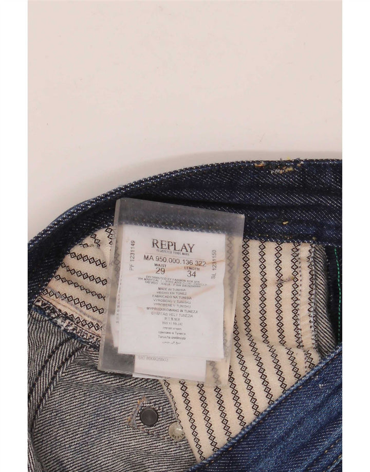 Replay Jeans dritti da uomo Rob W29 L30 in cotone blu