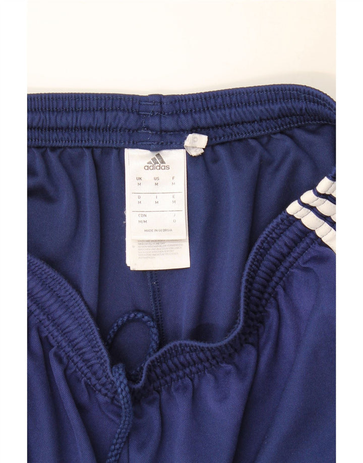 Pantaloncini sportivi Adidas Climalite da uomo medi in poliestere blu navy