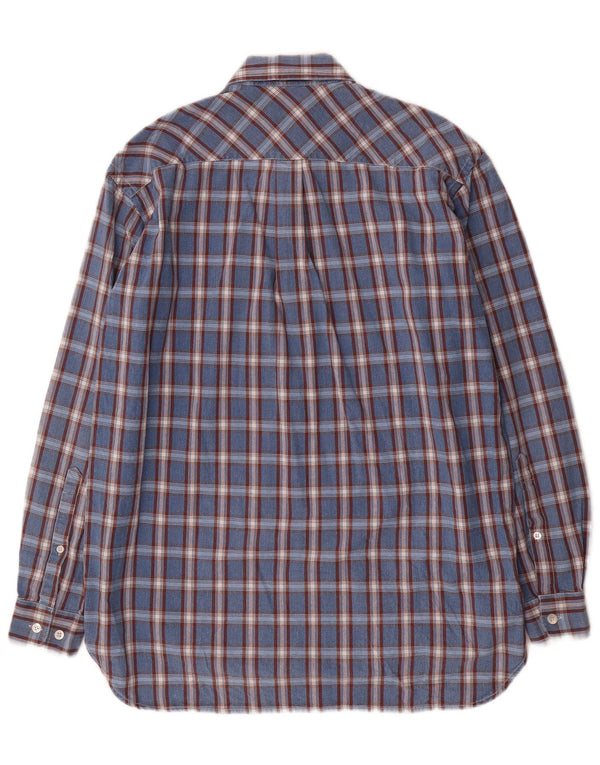 Camicia da uomo Gas Small in cotone a quadri blu
