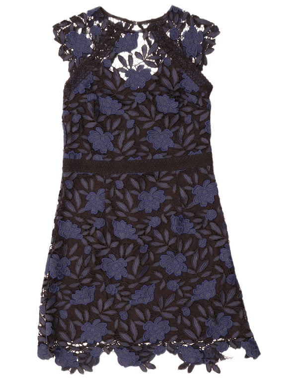 Abito a trapezio da donna Lipsy UK 14 Poliestere floreale medio blu navy