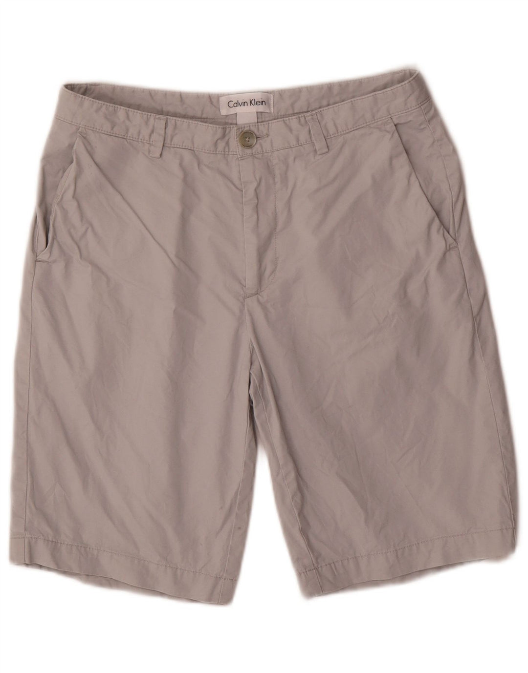 Pantaloncini chino da uomo Calvin Klein W30 cotone grigio medio