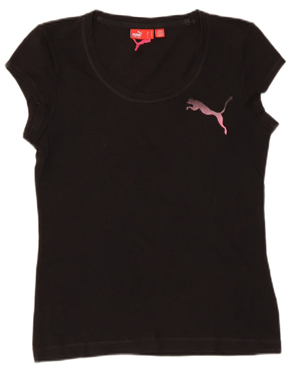 T-shirt grafica regolare a maniche corte da donna Puma UK 6 XS Nera
