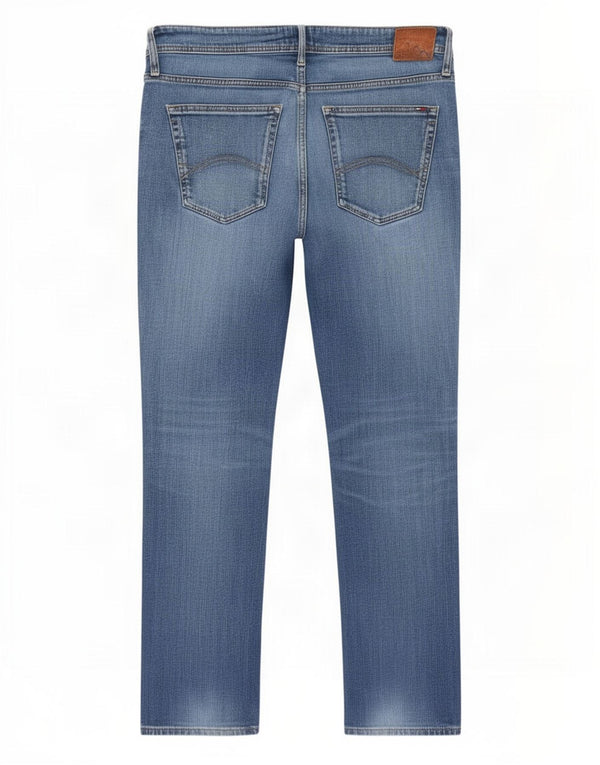 Tommy Hilfiger Uomo Distressed Jeans Slim W36 L30 Cotone Blu