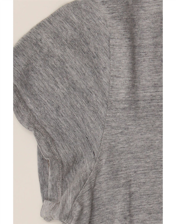 LEVI'S Womens Graphic T-Shirt Top UK 14 Medium Grey Flecked Cotton Vintage Levi's and Second-Hand Levi's from Messina Hembry 