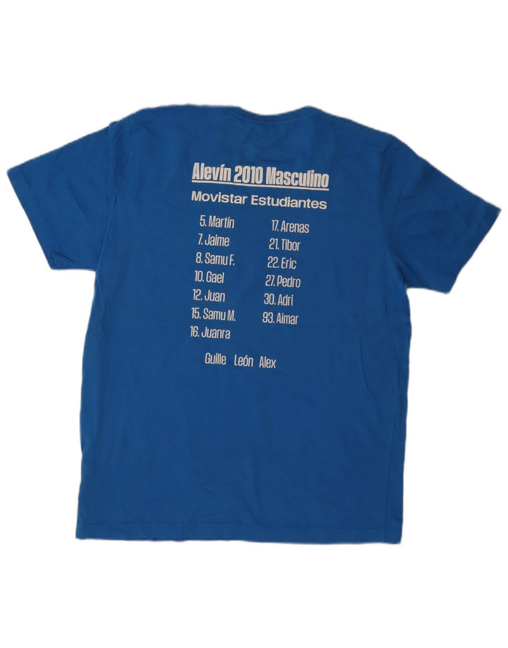T-shirt grafica da uomo Puma grande in cotone blu
