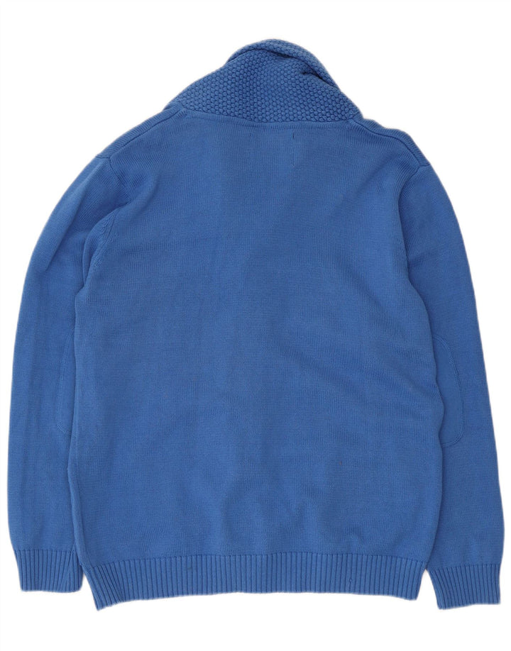 Maglione cardigan da uomo Jack & Jones grande cotone blu
