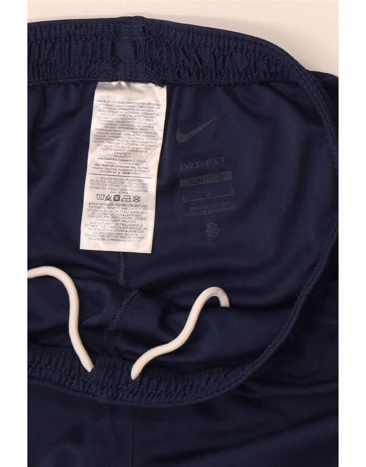 Pantaloncini sportivi Nike Dri Fit Slim Fit da uomo, grandi, in poliestere blu navy