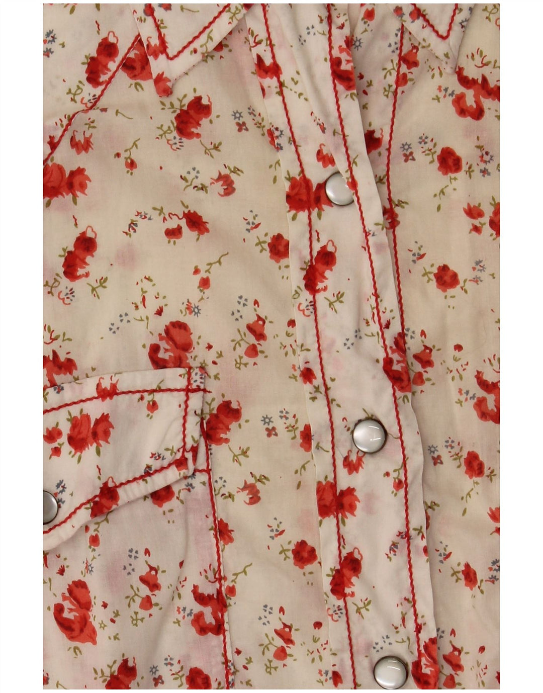 Camicetta camicia vestibilità regolare da donna Marlboro Classics UK 14 medio bianco floreale