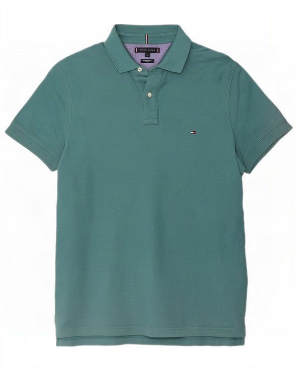 Polo slim fit da uomo Tommy Hilfiger XL in cotone verde