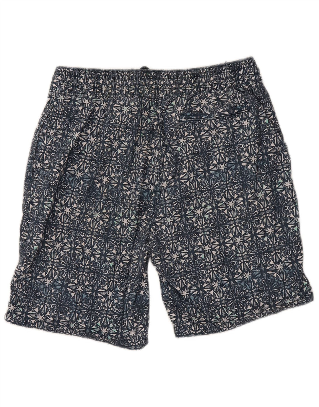Pantaloncini da bagno da uomo Fat Face Cotone geometrico medio blu navy