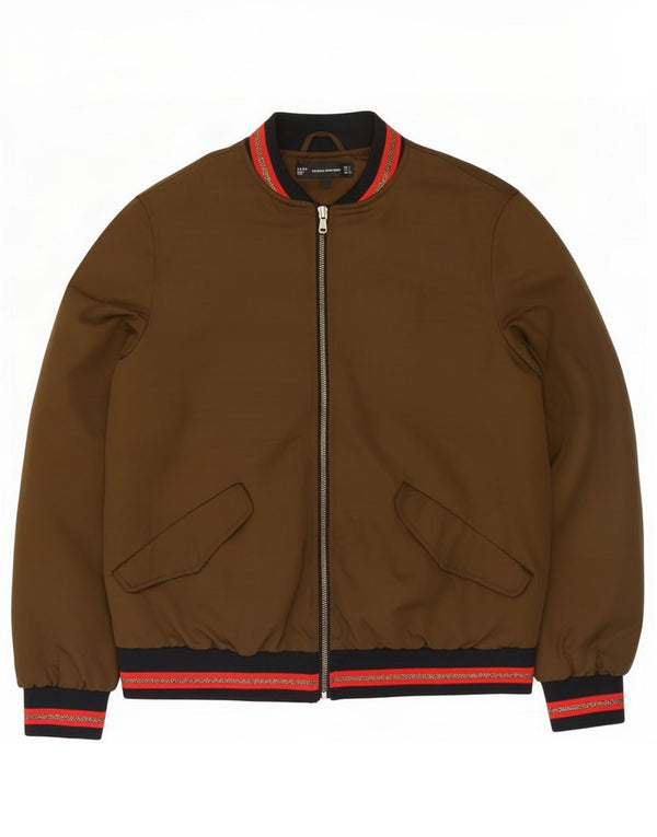 Giubbotto bomber da donna Zara UK 40 grande poliestere kaki