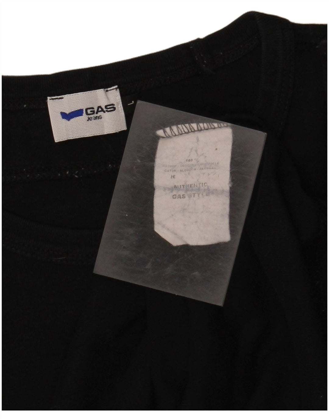 GAS Top Uomo Manica Lunga Large Nero Cotone