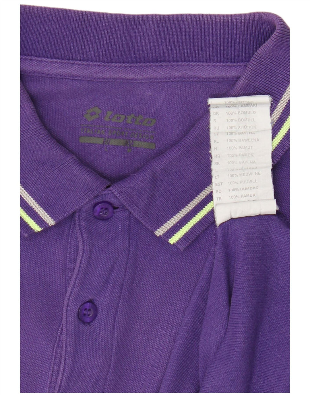 Polo da uomo Lotto in cotone viola medio