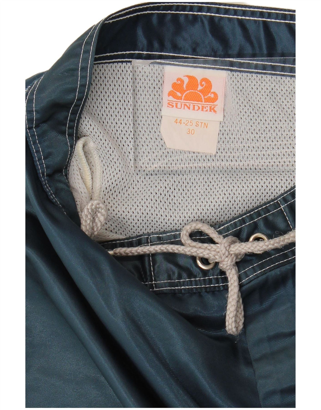 Sundek Mens Swimming Shorts Medium  Navy Blue Striped Nylon
