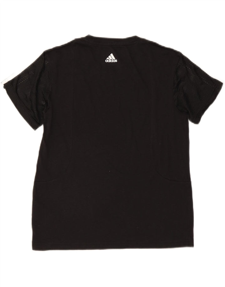 T-shirt da donna Adidas Top UK 8/10 piccola poliestere nera