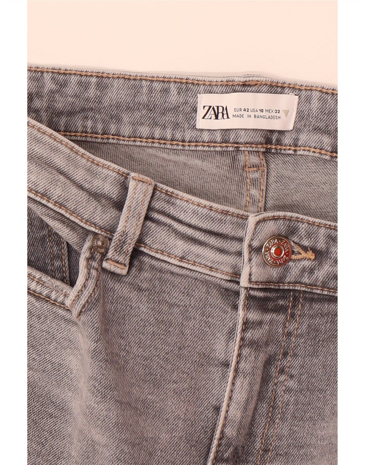ZARA Womens Distressed Skinny Jeans EU 42 Large W32 L27 Grey
