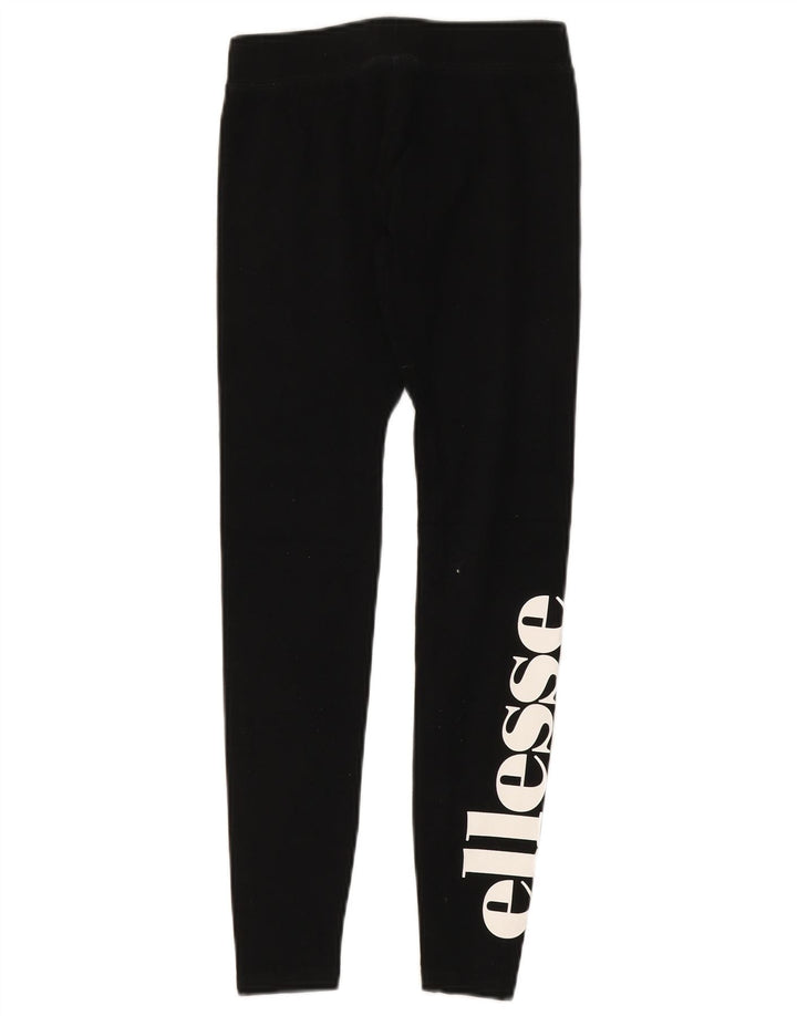 Leggings grafici da donna Ellesse UK 10 piccoli cotone nero