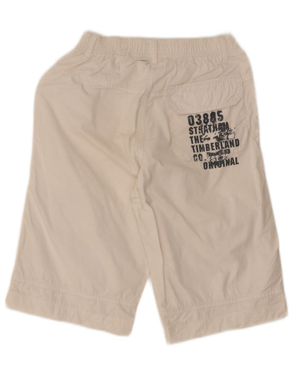 Timberland Ragazzi Graphic Cargo Bermuda Bermuda 9-10 anni W26 Cotone bianco
