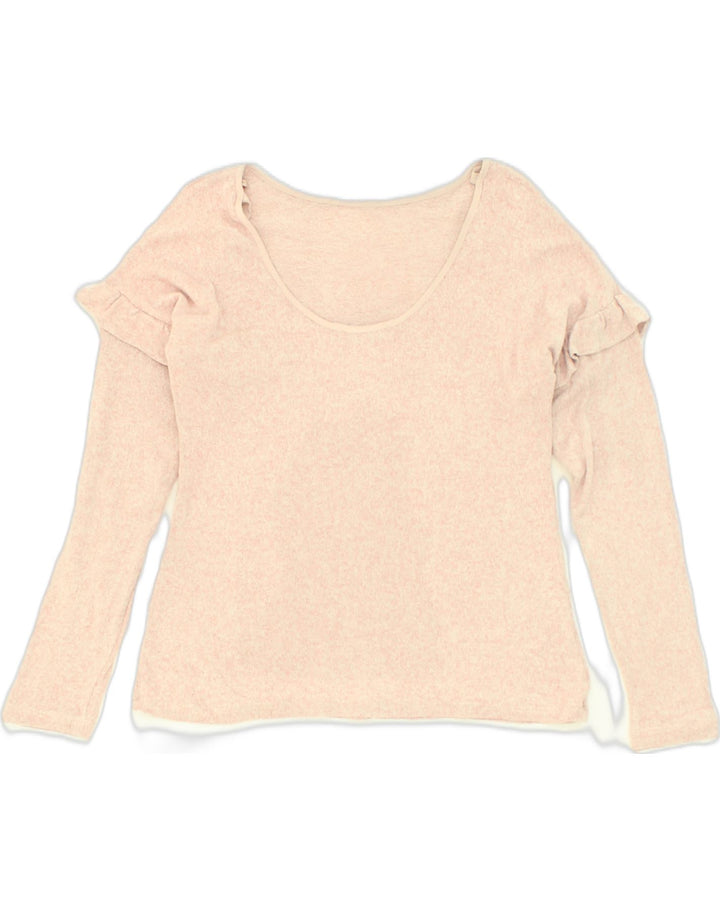 OASIS Womens Long Sleeve Blouse Top UK 10 Small Beige Viscose | Vintage Oasis | Thrift | Second-Hand Oasis | Used Clothing | Messina Hembry 