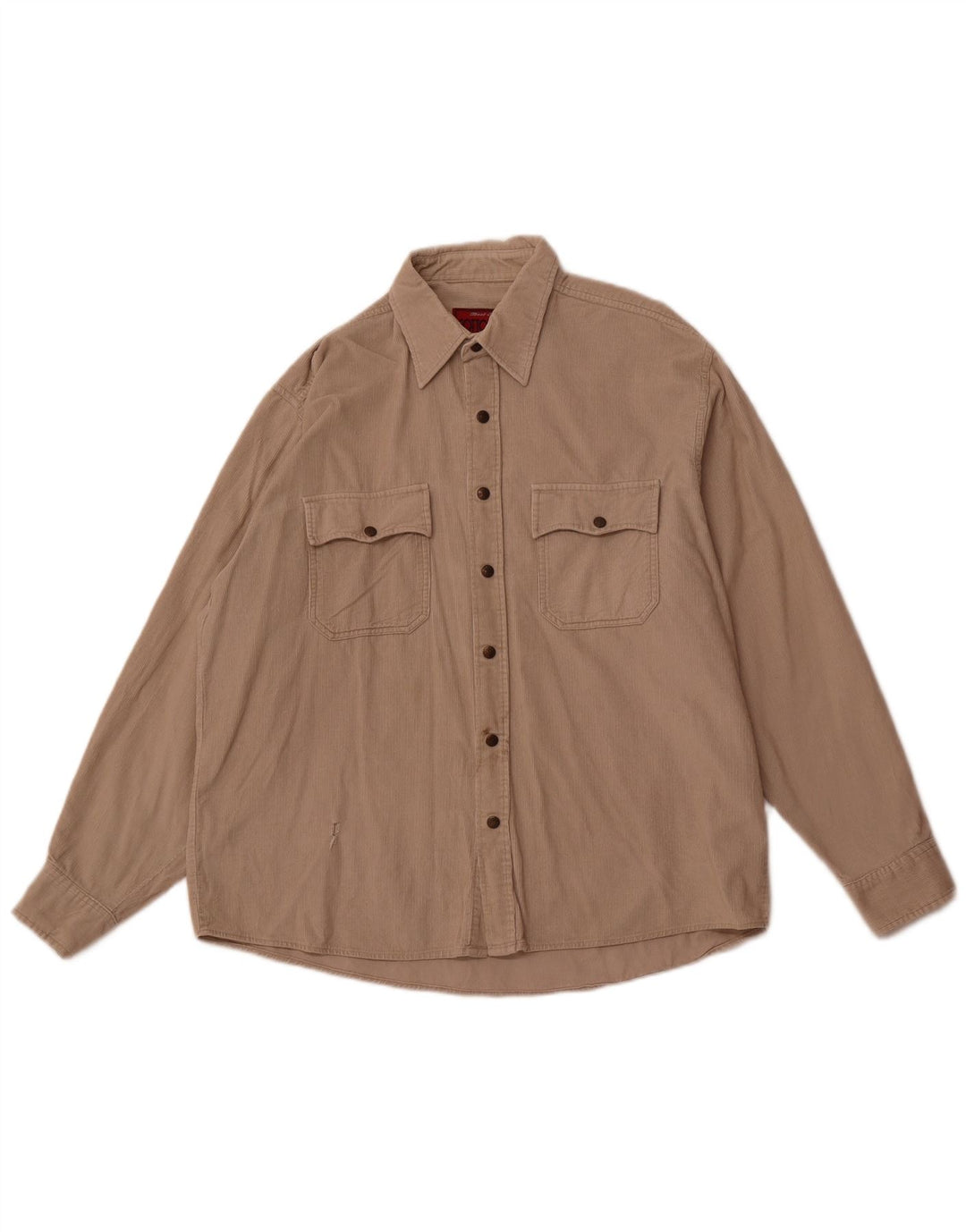 COTTON CLUB Camicia da uomo in velluto a coste grande in cotone beige