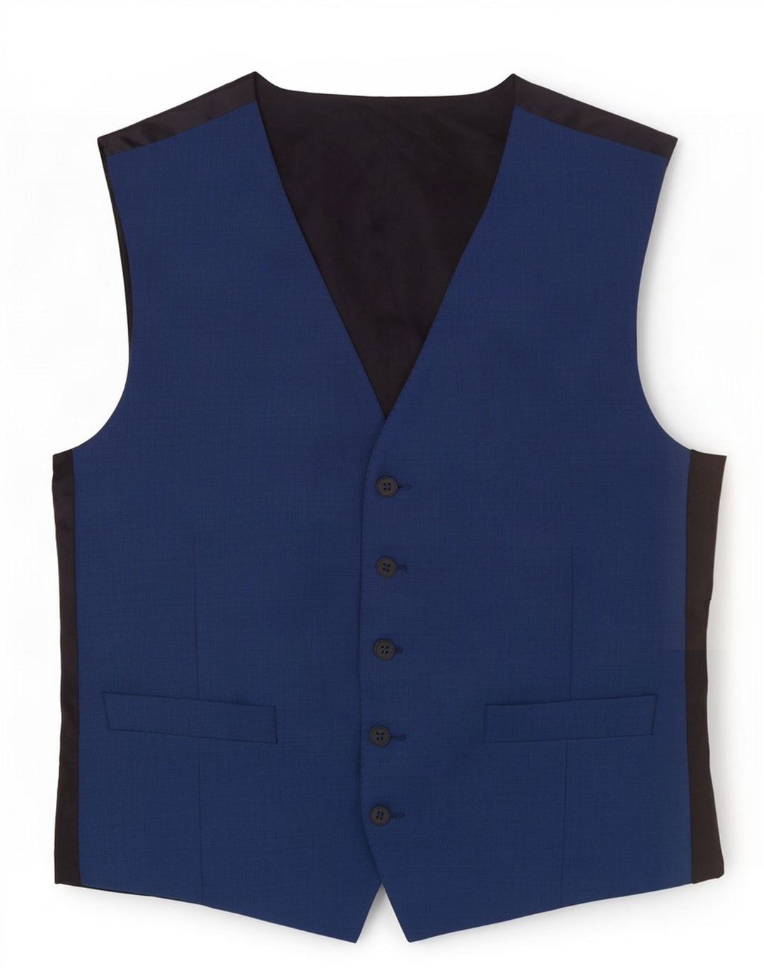 Gilet da uomo Ben Sherman piccolo in lana color block blu
