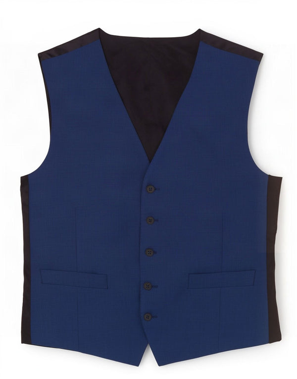 Gilet da uomo Ben Sherman piccolo in lana color block blu