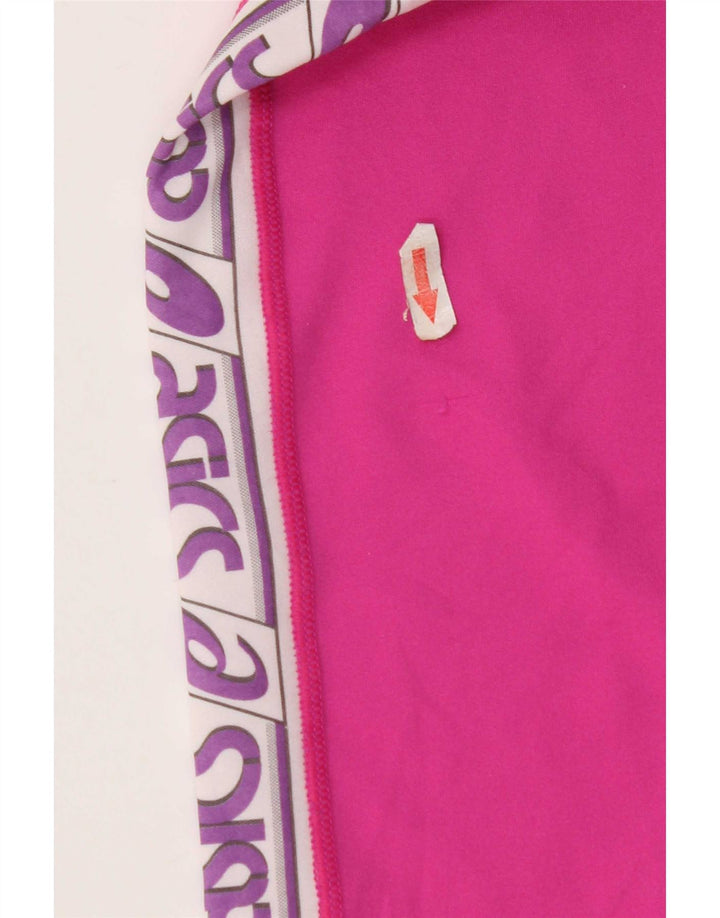Pantaloni da tuta con grafica Asics da donna UK 12 Medium Pink Colourblock